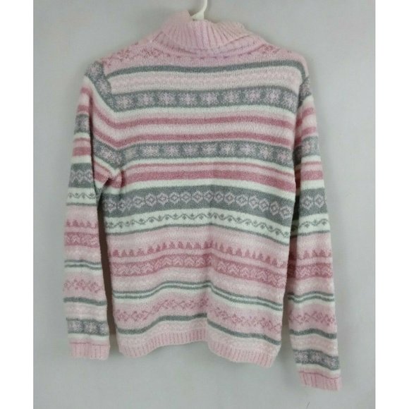 Croft & Barrow Women's Pink & Gray Beautiful Turtleneck Sweater Size Small - Picture 2 of 4